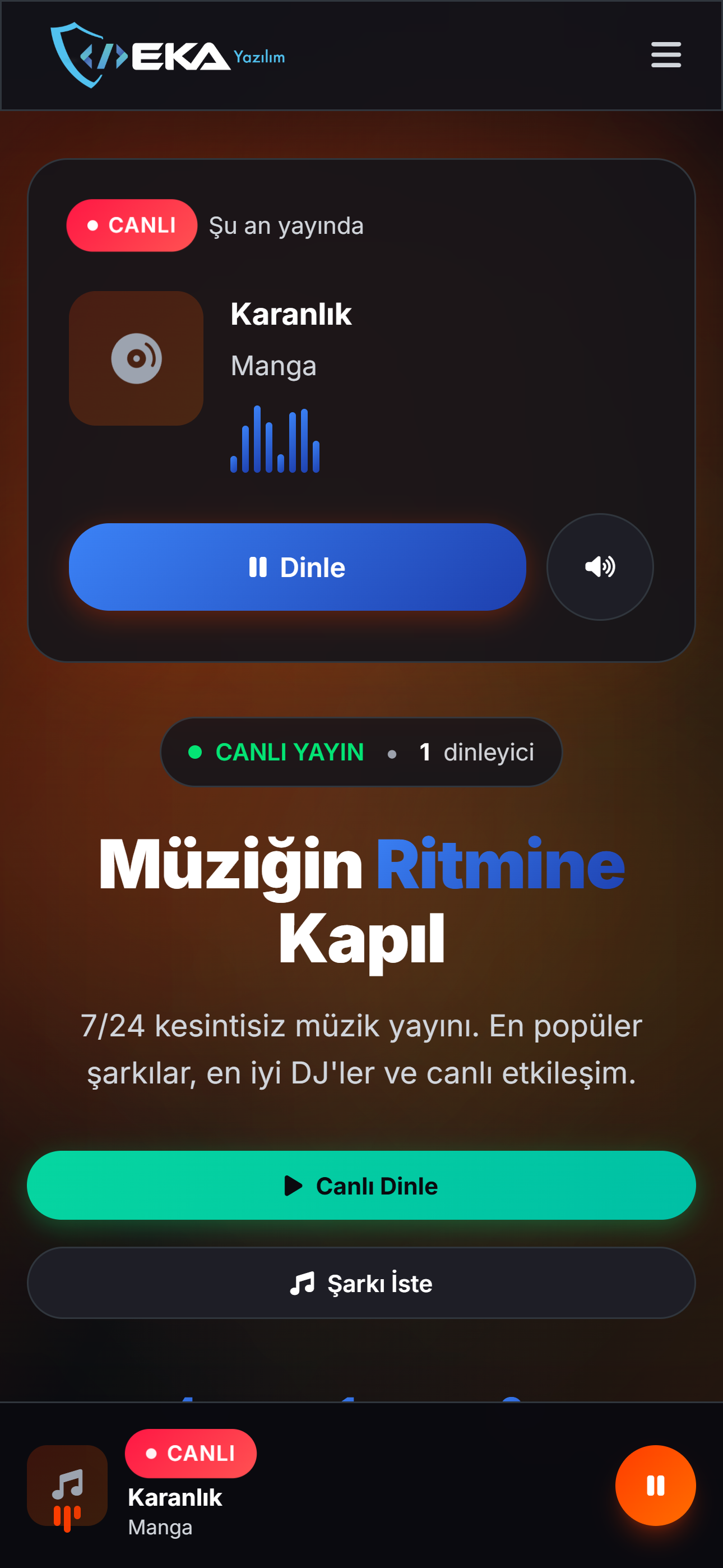 Radyo Scripti Mobil Görünümü